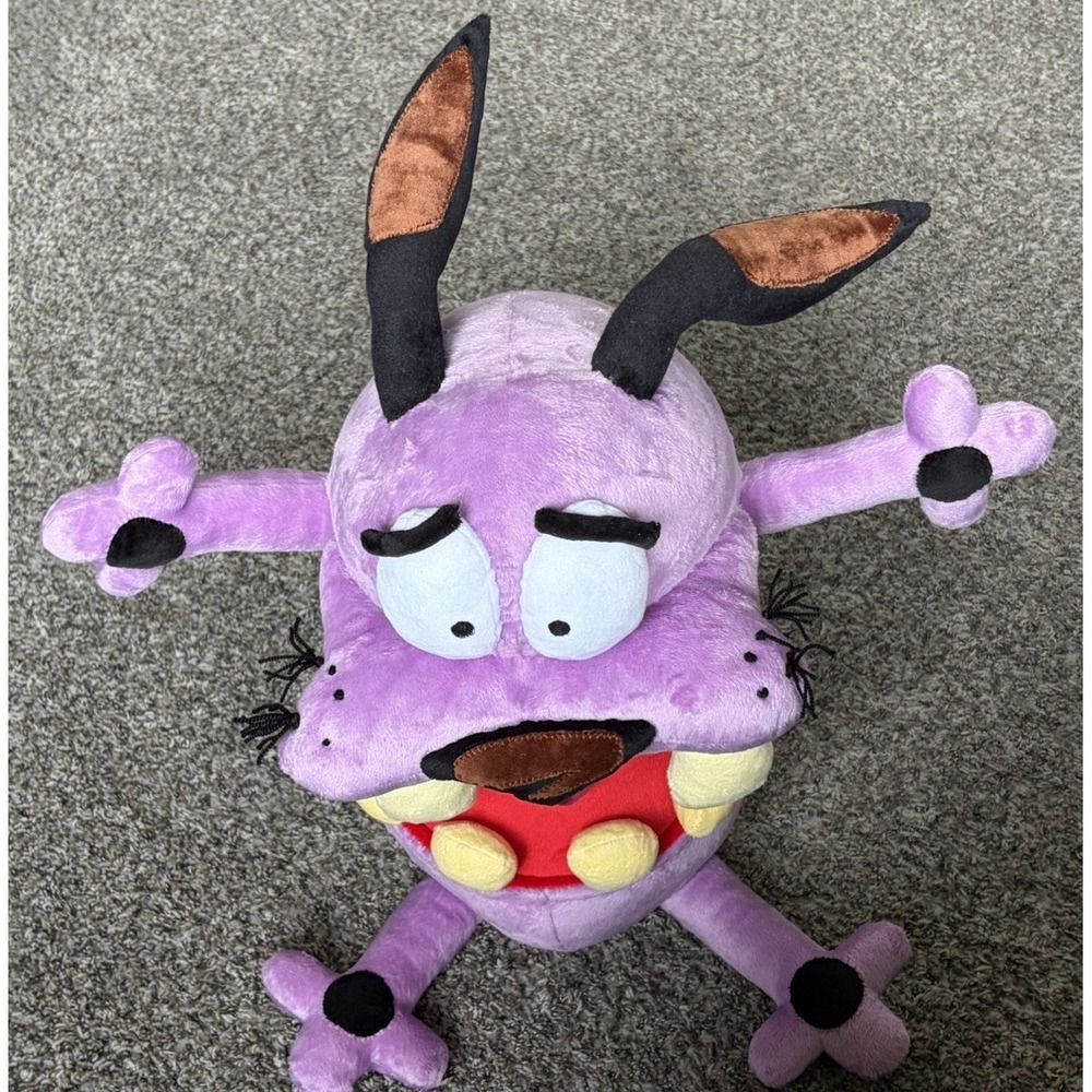 Cartoon Network Courage The Cowardly Dog Plush Jumbo Plush 16" Body Rare Stuffy